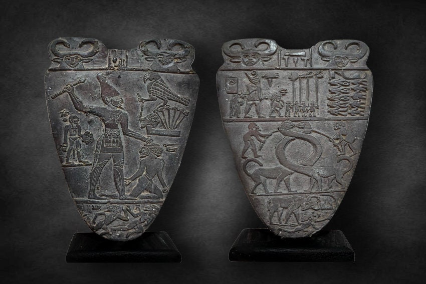 Narmer Palette Depicts the Unification of the Two Lands. Etsy Canada