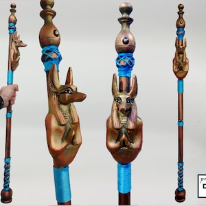 The scepter of Anubis. The scepter of kings. Jackal&#39;s mace. Anubis. Rare scepter. Made in Egypt
