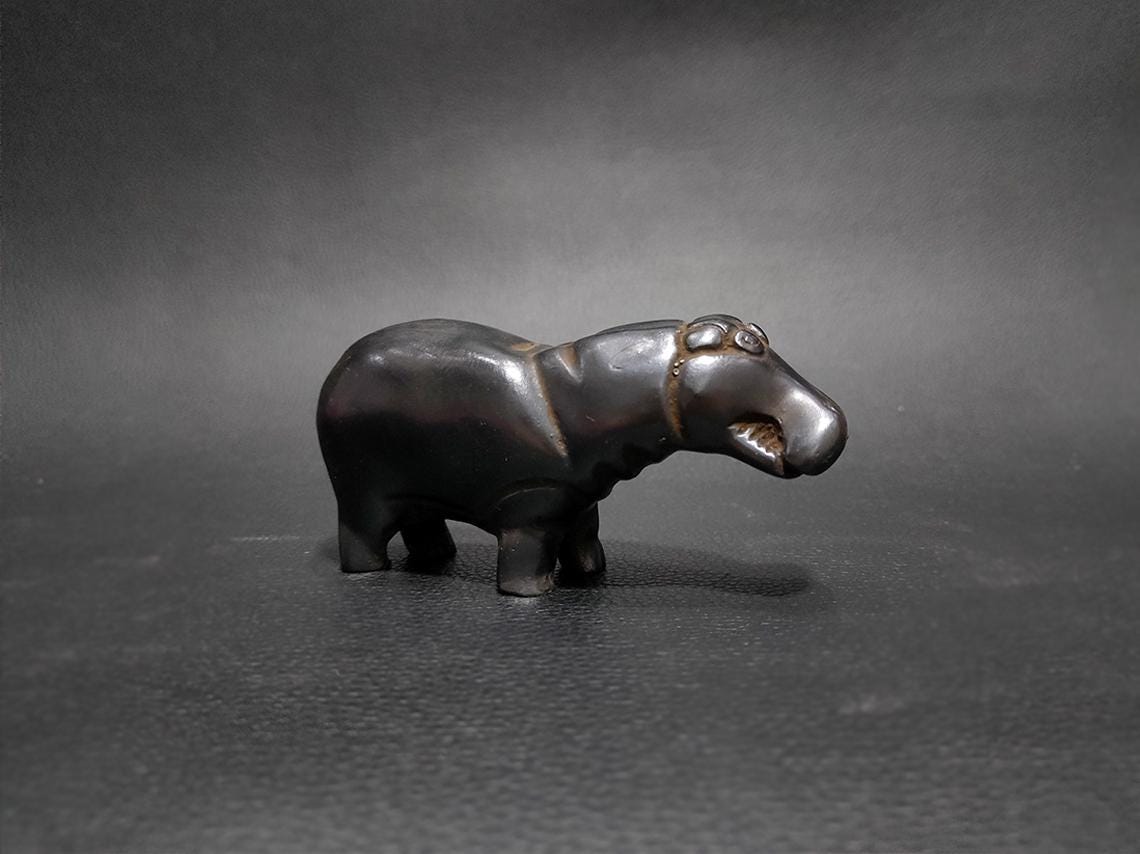 Egyptian blue hippo - Etsy 日本