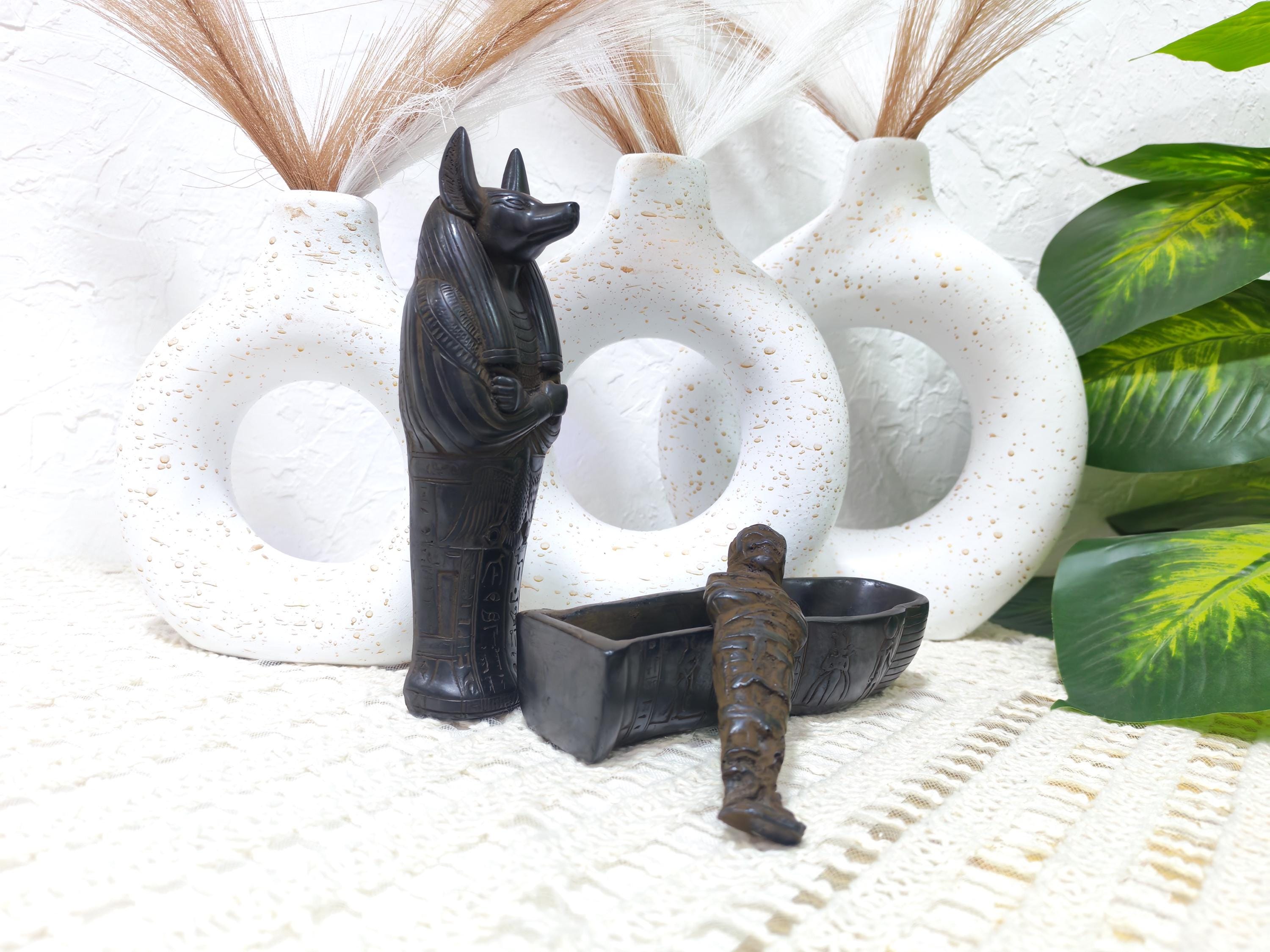 Statue of Anubis the Sarcophagus of Anubis. the Ark of the God Anubis ...