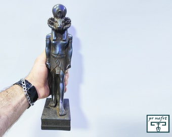 Statue of the god Khnum. Khnum statue. Distinguished statue. Made by hand. Made in Egypt