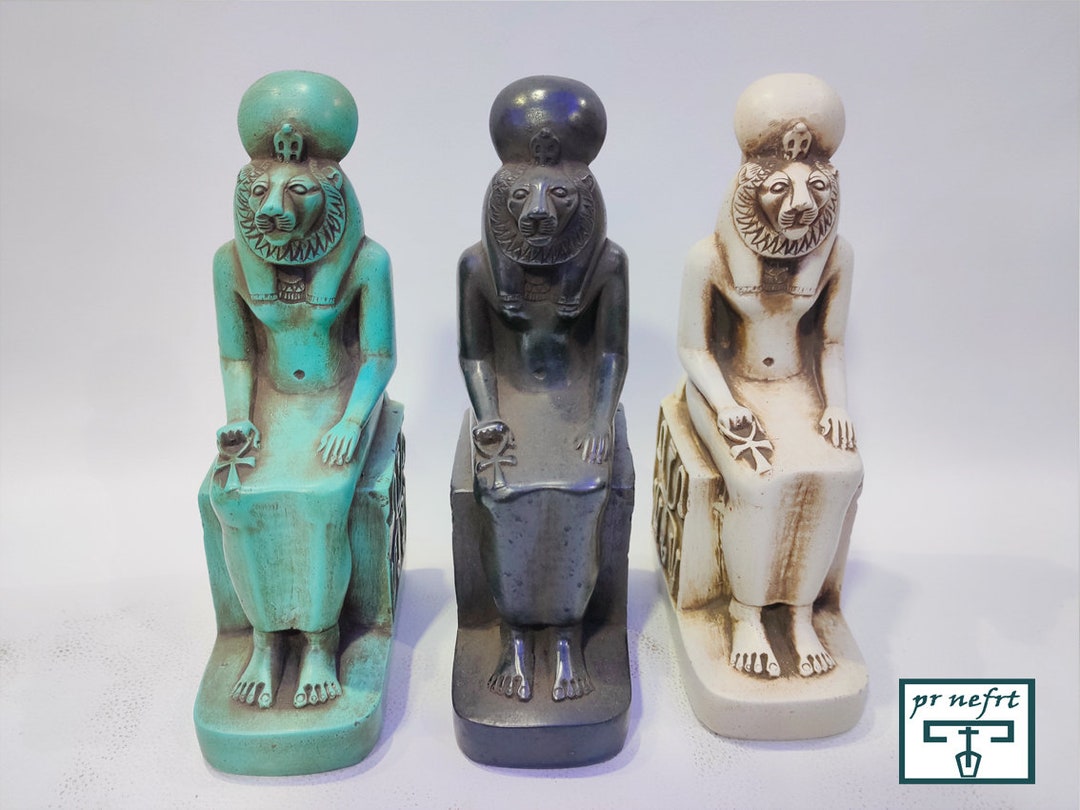 A Seated Statue of the Goddess Sekhmet of Solid Stone. Available in 3 ...