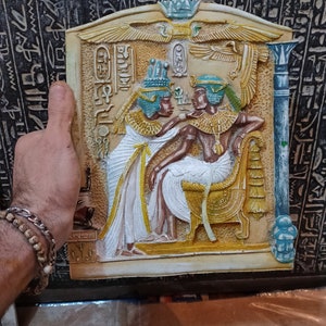 The wall painting of the Egyptian king Tut and his wife was made in Egypt