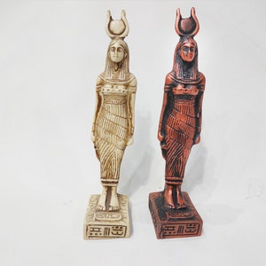 Statue of the goddess Hathor. Altar statue available in two colors. Made in Egypt
