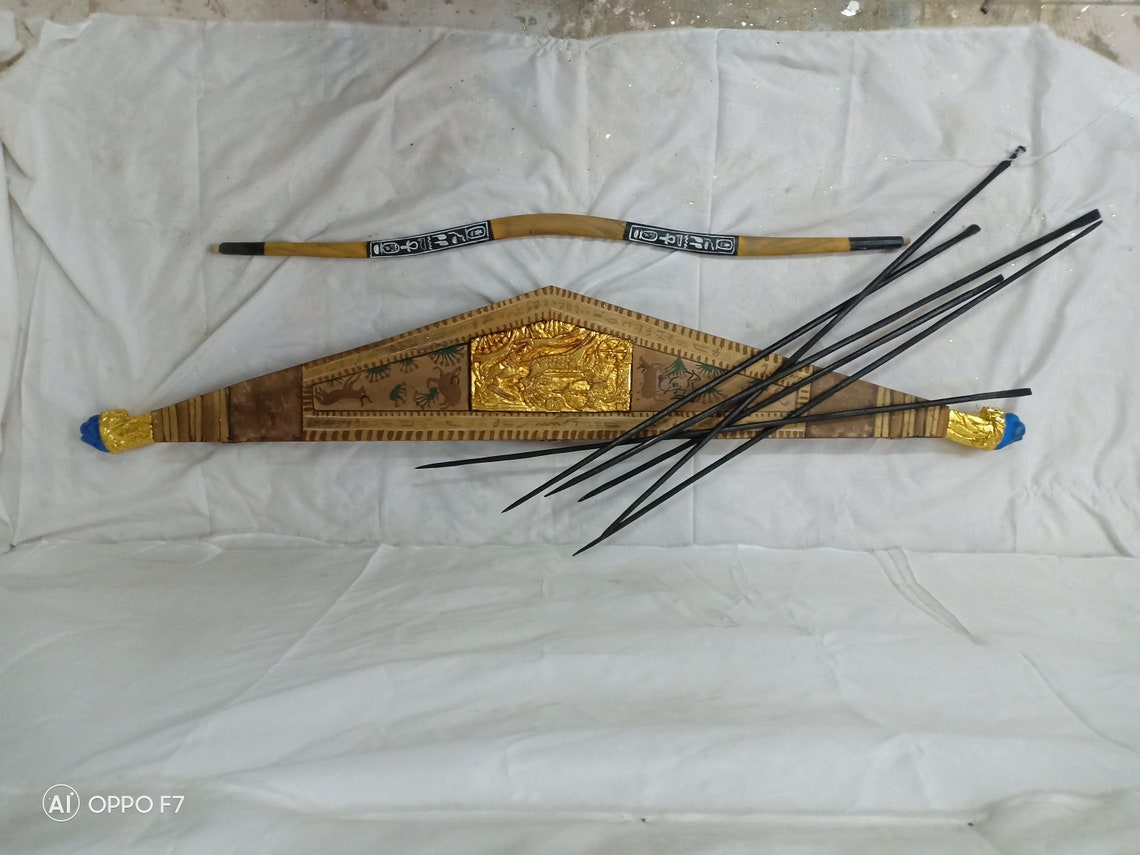 Ancient Egyptian Quiver Bow and Arrow. Tutankhamun's Bow Etsy Canada
