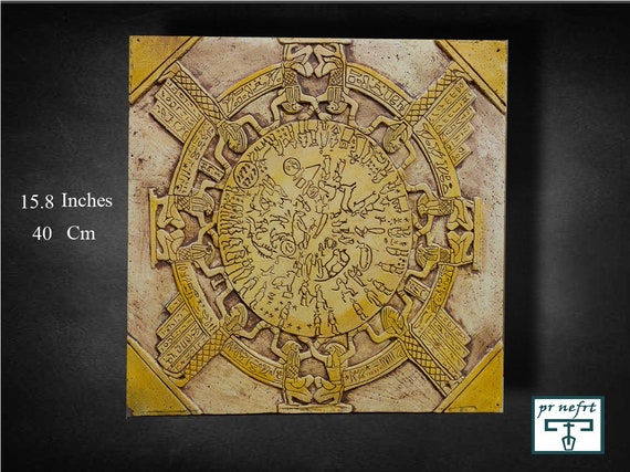 デンデラ ゾディアック - レプリカ。デンデラの黄道帯。エジプト製