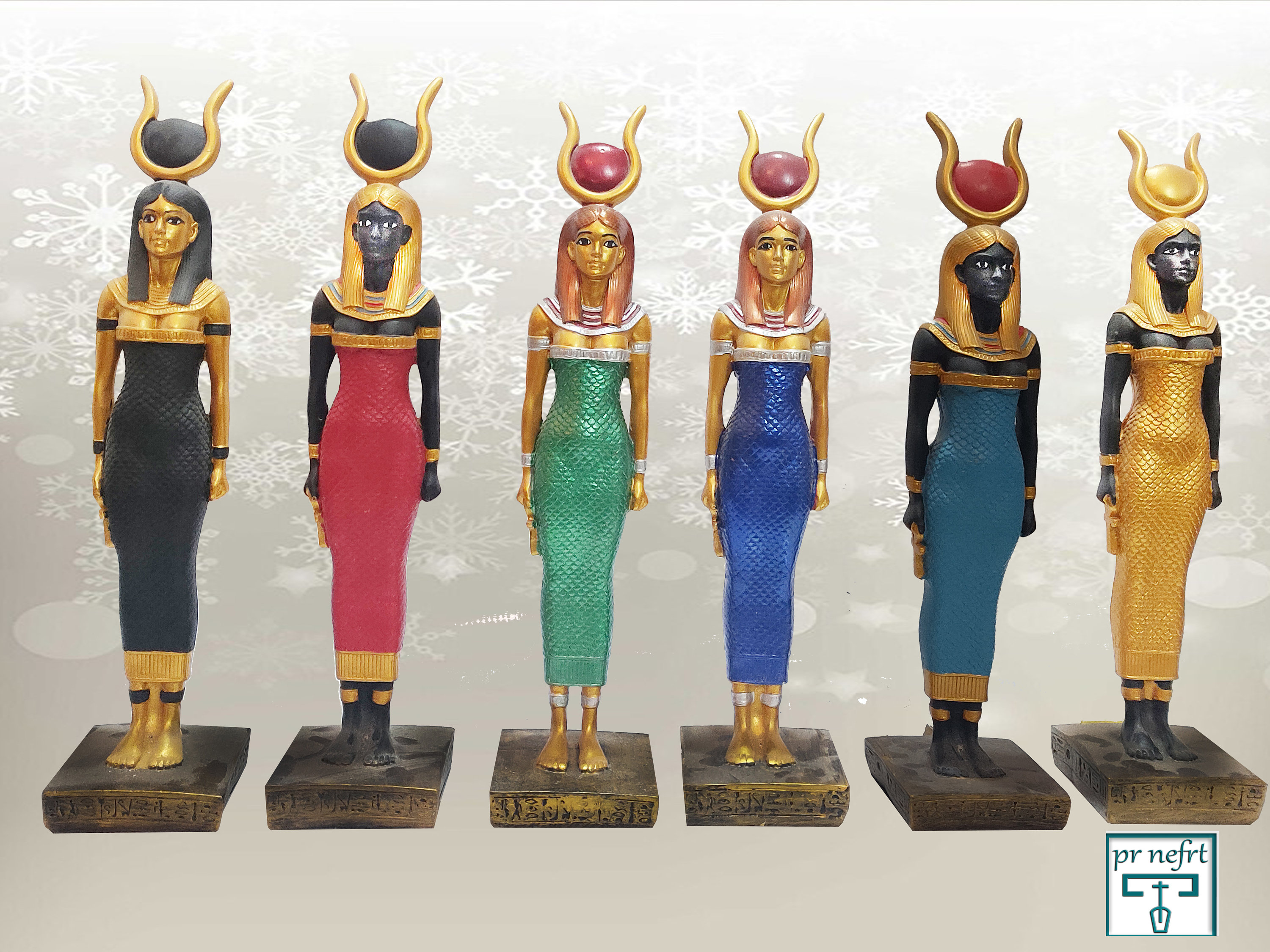 Unique Goddess Hathor Statue ~ Available in 6 Beautiful Colors - Activated & Handmade in Egypt