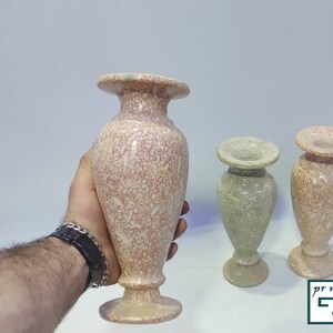 Vase of rare Egyptian marble. Available only 3 pieces. Vintage. Made in Egypt