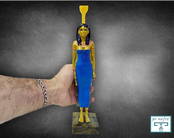 Nephthys Statue .Rare statue. Statue of the goddess Nephthys. Egyptian statue 12 inches. Handmade in Egypt
