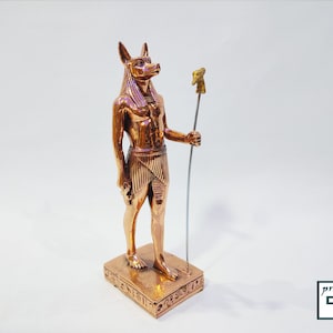A rare copper statue of the god Anubis. A unique statue made by hand in Egypt