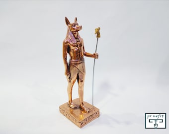 A rare copper statue of the god Anubis. A unique statue made by hand in Egypt