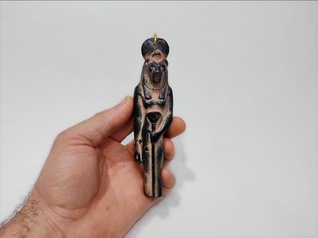 Sekhmet Statue: Egyptian Goddess of War Amulet - Etsy