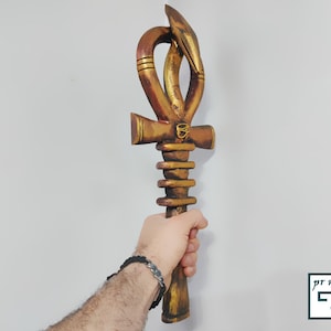Rare sceptre. Was scepter. Ankh&#39;s sceptre. Scepter of the god Ptah. The power wand is brilliantly made in Egypt