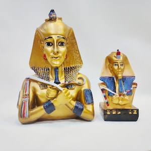 Bust of King Akhenaten. Masterfully made Egyptian statue available in two sizes
