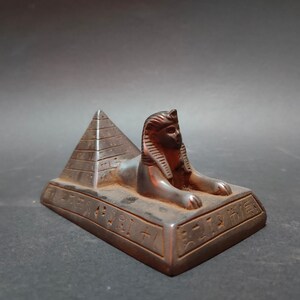 A unique model, the Sphinx statue in the pyramid, handcrafted in Egypt