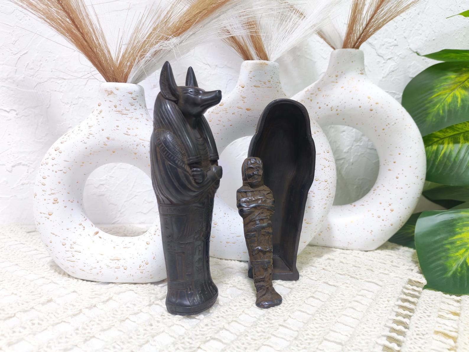 Statue of Anubis the Sarcophagus of Anubis. the Ark of the God Anubis ...