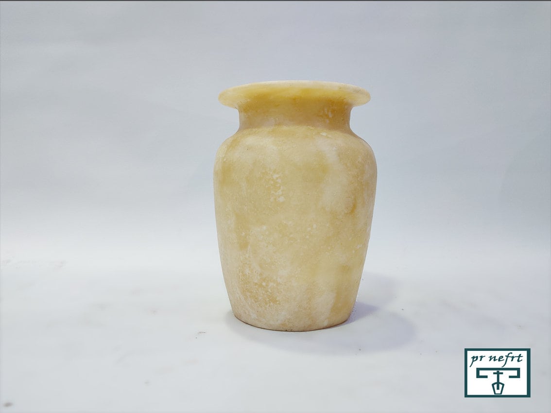 アラバスターの花瓶、エジプトのアラバスターキャンドルホルダー、アラ