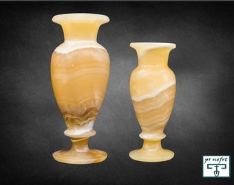 Egyptian alabaster vase, distinctive alabaster vase. Egyptian alabaster