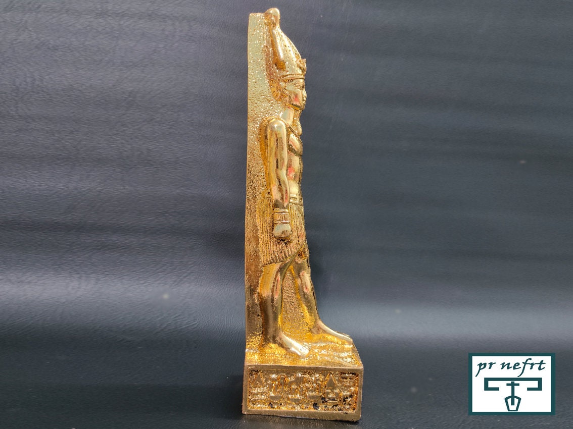 復活と算術の神オシリス神の像。エジプト製の24金箔 - Etsy 日本