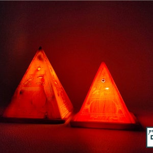 Alabaster Pyramid Candle Holder - Egyptian Giza Decor