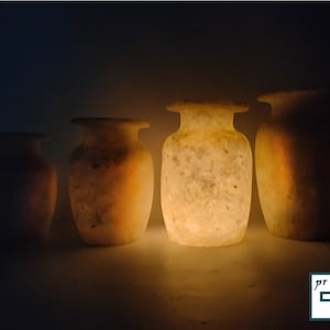 Alabaster vase, egyptian alabaster candle holder, alabaster candle holder, Available in five sizes. Alabaster, made in Egypt