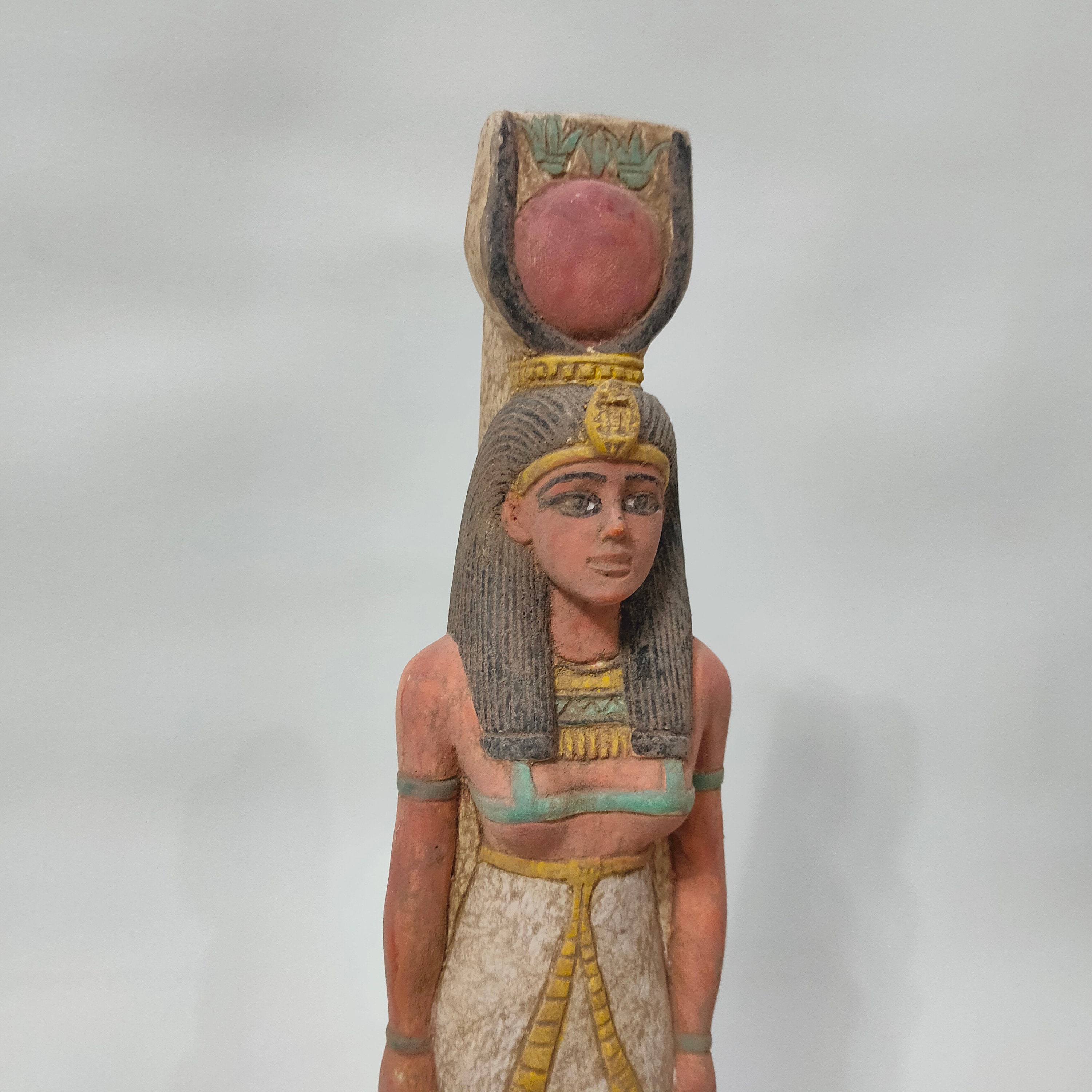 ユニークなエジプトのアンティーク女神ハトホル像、エジプト製の大型