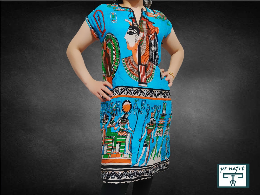 Egyptian Dress. Egyptian Queen Dress. Galabiya. Pharaonic Dress. Caftan