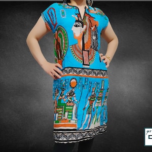 Egyptian Dress. Egyptian queen dress. galabiya.  pharaonic Dress. Caftan Embossed Pharaonic Engravings. Made in Egypt