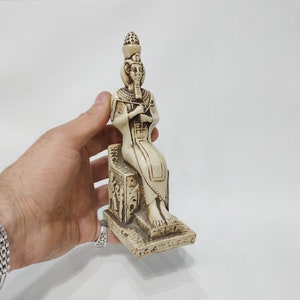 A rare ancient small statue of King Akhenaten, solid stone. King Akhenaten was made brilliantly in Egypt