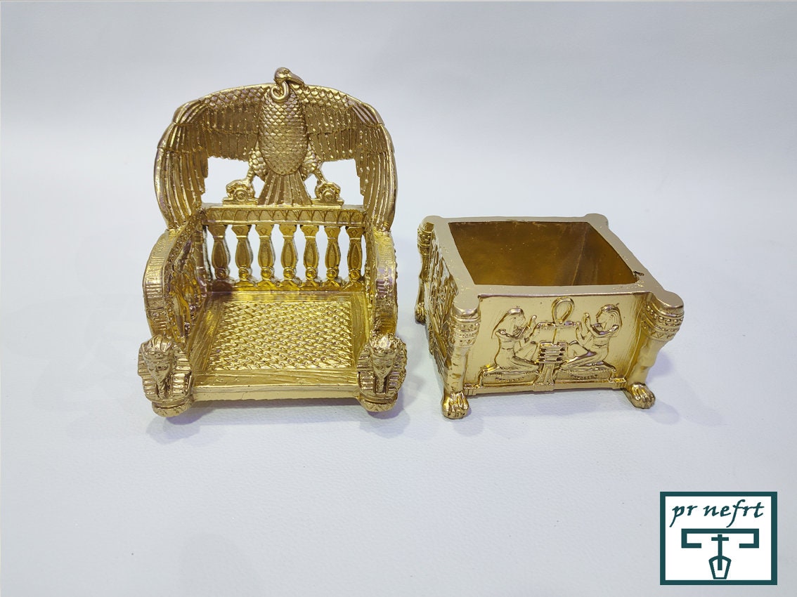 Unique Egyptian King Chair Jewelry Box Egyptian Chair Etsy UK