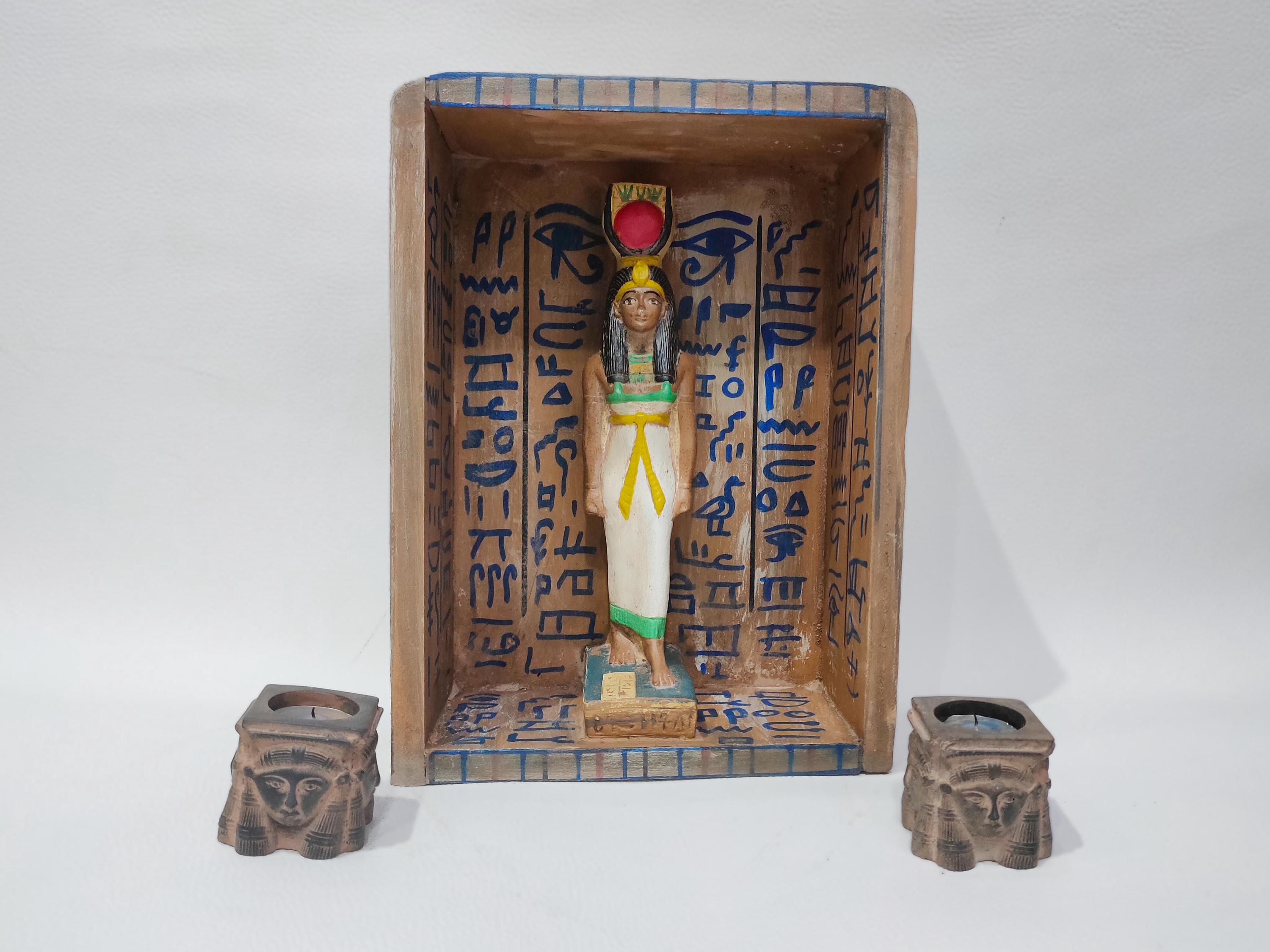 Goddess Hathor Altar: Egyptian Candle Holder - Etsy