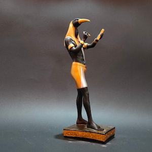 Statue of the idol Thoth. God of wisdom, knowledge and writing. Thoth. Statue 12 inch altar statue. Made in Egypt