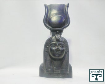 Statue of the Goddess Isis - the statue of Isis.Goddess of Healing - Goddess of Magic -Large 16 inch altar statue. Made in Egypt