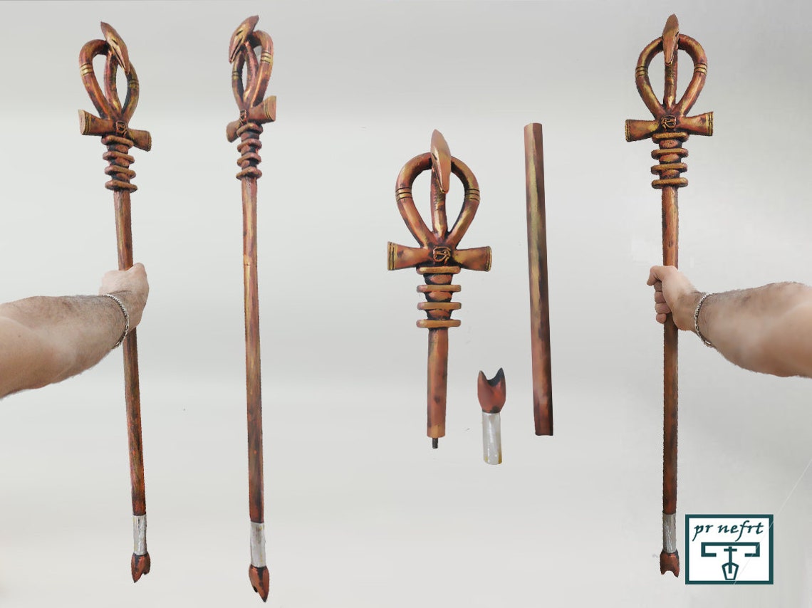 Scepter of the God Ptah. Rare Sceptre. Was Scepter. Ankh's Etsy