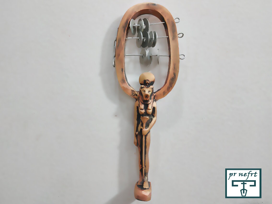 sistrum of the goddess Sekhmet (musical instrument)Great sound. sistrum. The goddess Sekhmet. Brilliantly made in Egypt