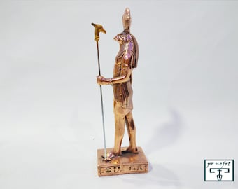 A rare copper statue of the god Ra. Handmade in Egypt