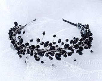 Black gothic crown Gothic tiara Black gothic headpiece