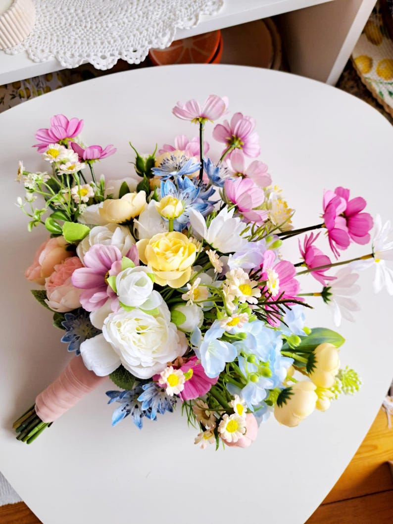 Pastel Wildflower Bridal Bouquets Summer Wedding Bouquet Meadow Flower pastel-wildflower-bridal-bouquets-summer-wedding-bouquet-meadow-flower