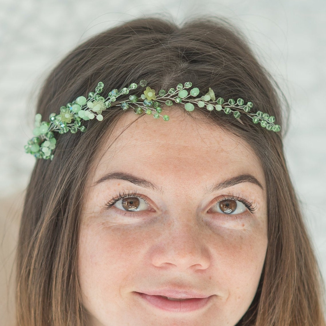 Sage Green Hair Accessories Greenery Bridal Crown Etsy