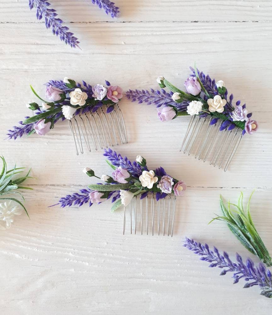 ●GLOWNY● LAVENDER BLOOM HAIR CLIP GY24BHW003LV Lavender Cherry Blossom Hair Clip, Cherry Blossom Hair Clip