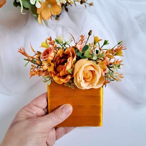 Rust orange pocket boutonniere Fall wedding flowers boutonniere Burnt orange flowers pocket boutonniere Buttonhole groom groomsmen