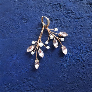 Crystal vine earrings Bridal blush earrings image 6