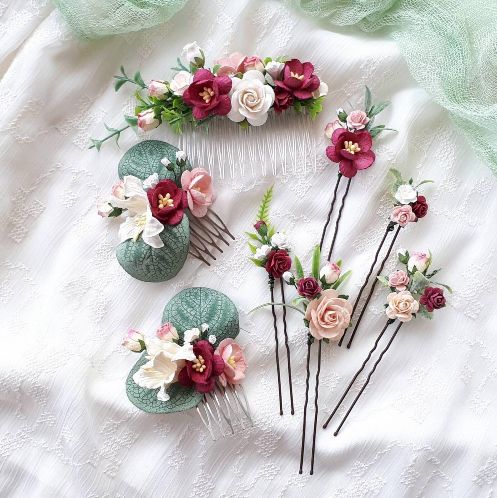 Haarnadeln Für Blumenmädchen – Weiße Rosen Mit Perlen, Handgefertigt | Für Hochzeit, Brautjungfern & Festliche Anlässe