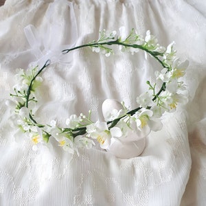 Witte bruiloft bloem hoofdstuk Boho bloemen bruids kroon