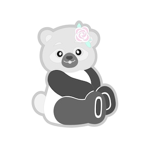 Файл PANDA Svg и Studio, мой цифровой скрапбукинг BROTHER Scunncut Cricut и Silhouette + файл LASER