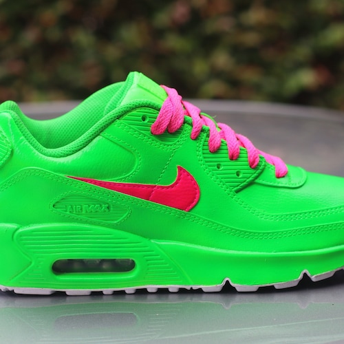 Nike Air Max 90 Neon Sneakers Gift for Her Gift for Him - Etsy