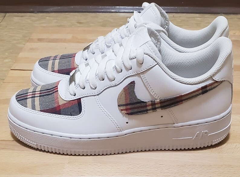 plaid custom air force 1