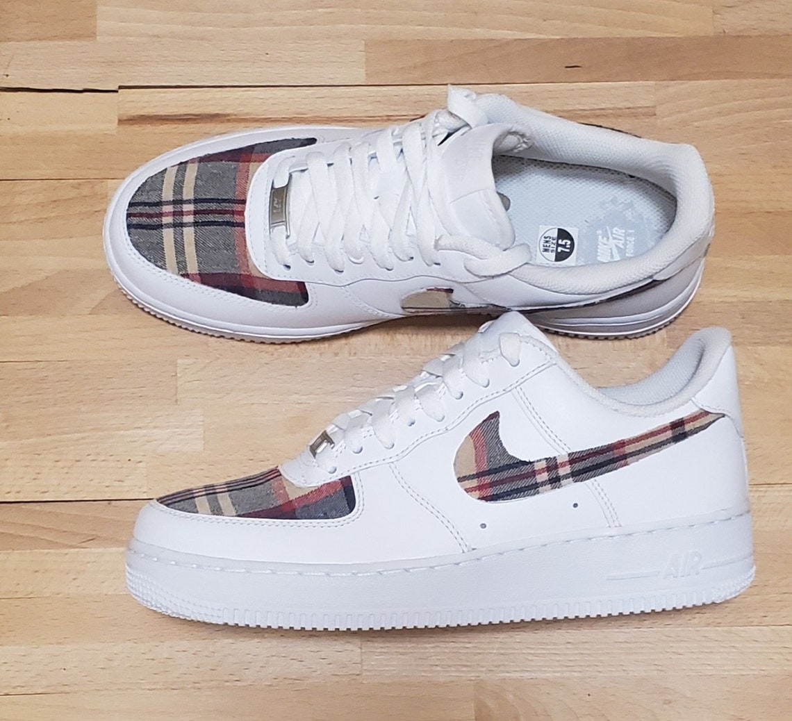 plaid custom air force 1