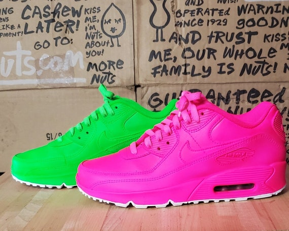 Nike Air Max 90 Neon Sneakers - Etsy België