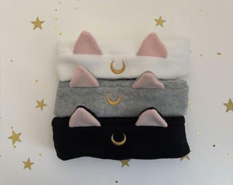 Diadema de spa - Orejas de gato - Maquillaje - Cuidado de la piel - Bordado